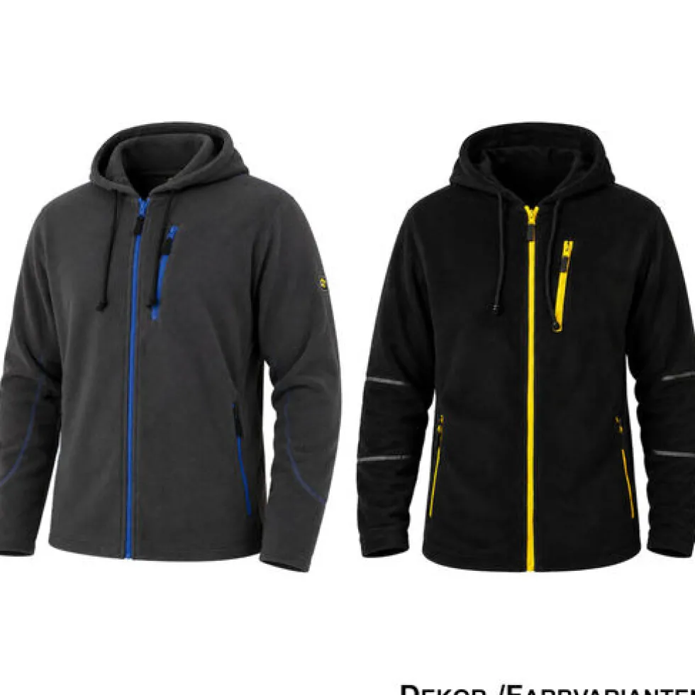 Herren-Arbeits-Fleecejacke mit Kapuze, sortiert