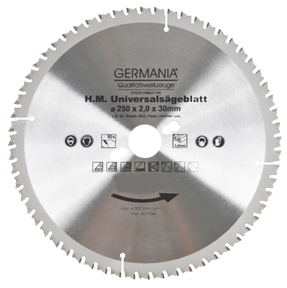 HM Multi-Sägeblatt 250x30mm 60 Zähne universal