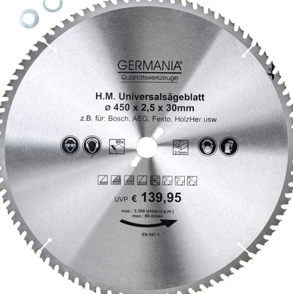 HM Multi-Sägeblatt 450x30mm 80 Zähne universal
