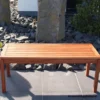 Hockerbank 2-Sitzer, 120 x 40 x 45 cm, Holz Eukalyptus geölt