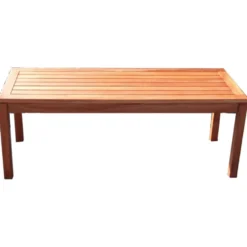 Hockerbank 2-Sitzer, 120 x 40 x 45 cm, Holz Eukalyptus geölt
