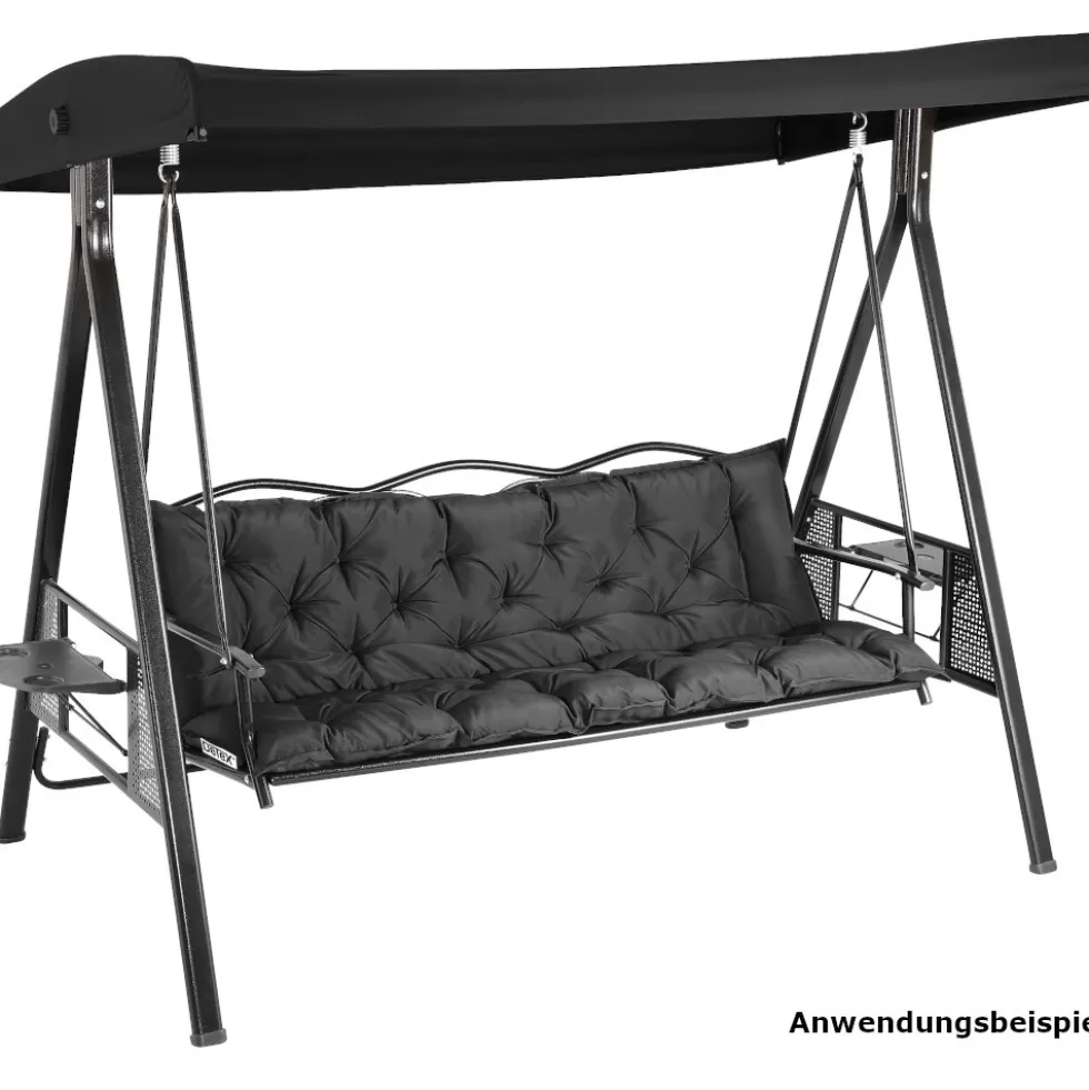 Hollywoodauflage 3 Sitzer 160x5x50 cm, in Anthrazit