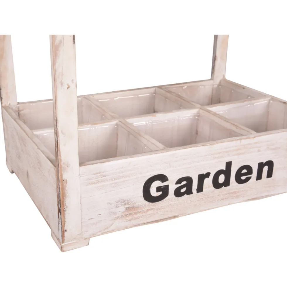 Holz Blumenkasten ''GARDEN'' für 6 Pflanztöpfe
