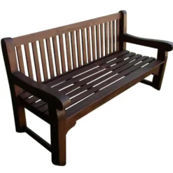 Holz-Gartenbank 3-Sitzer 162 x 69 x 90 cm extra stabil Eukalyptus