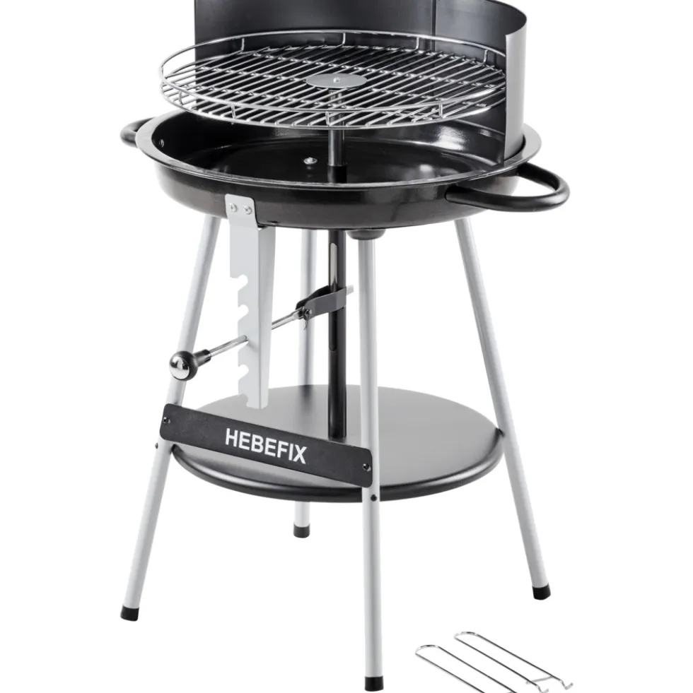 Holzkohlegrill mit Hebelhöhenverstellung Ø 46,5 cm Grillrost