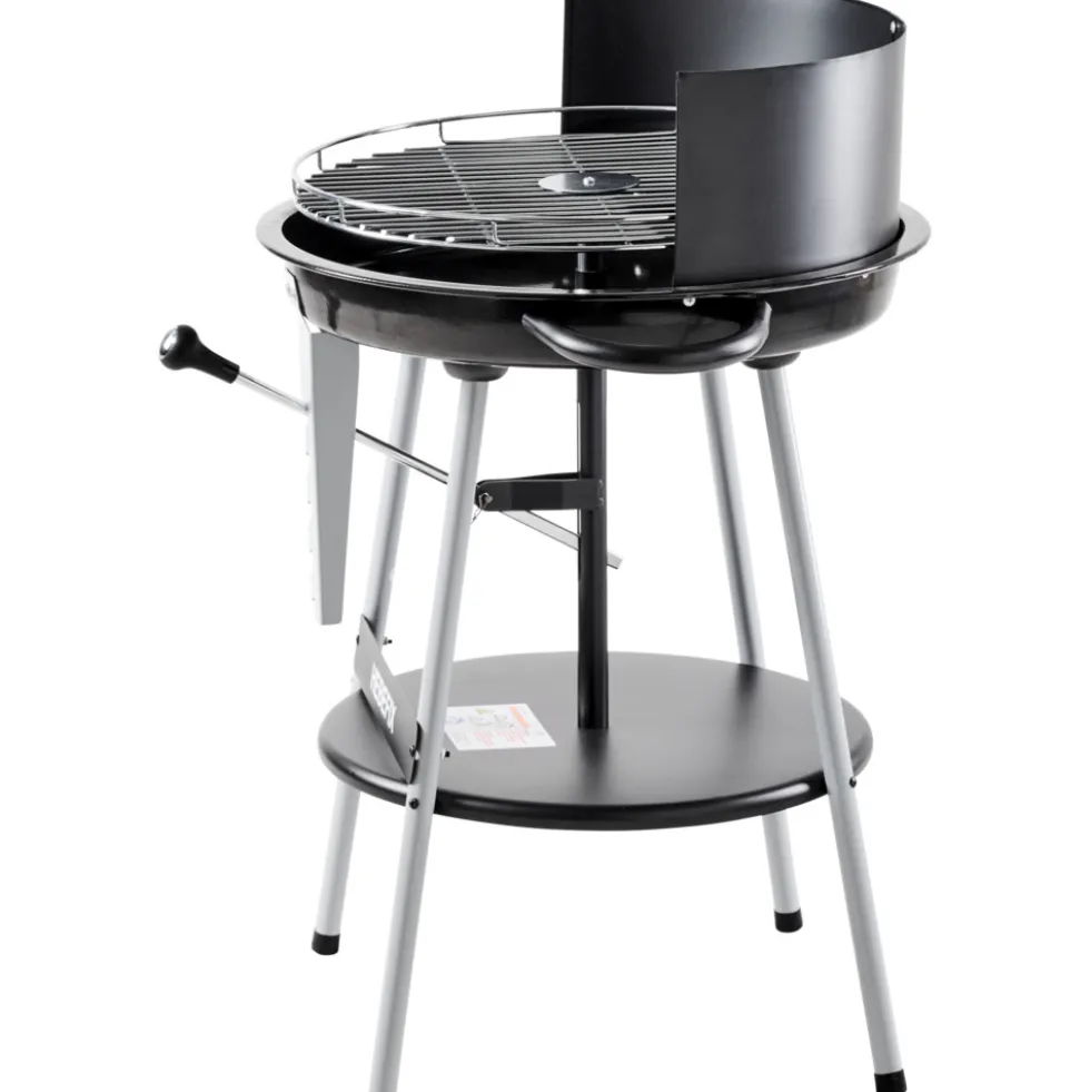 Holzkohlegrill mit Hebelhöhenverstellung Ø 46,5 cm Grillrost