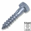 Holzschraube 6-kant A2 5,0 x 60 mm