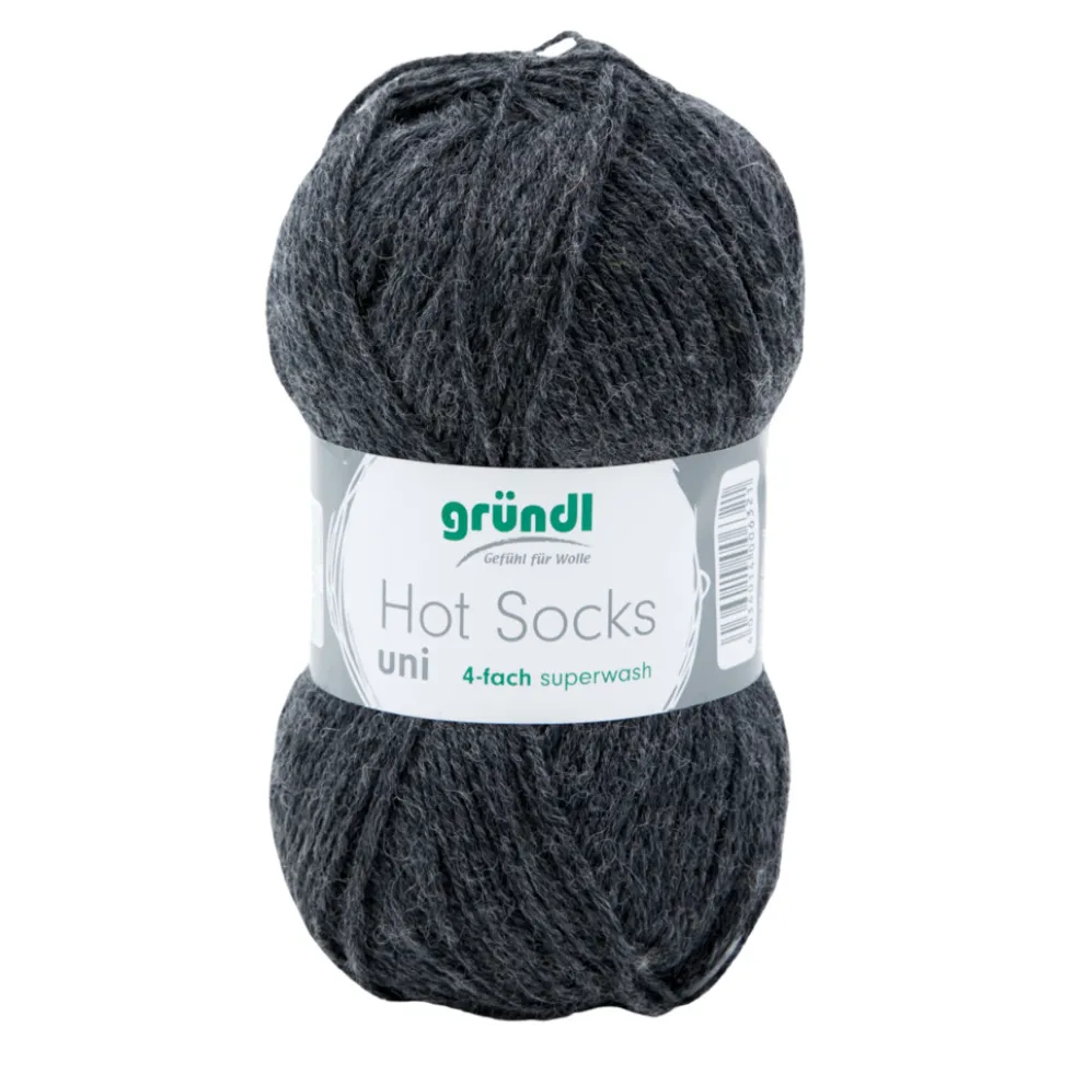 Hot Socks uni 50 g anthrazit meliert