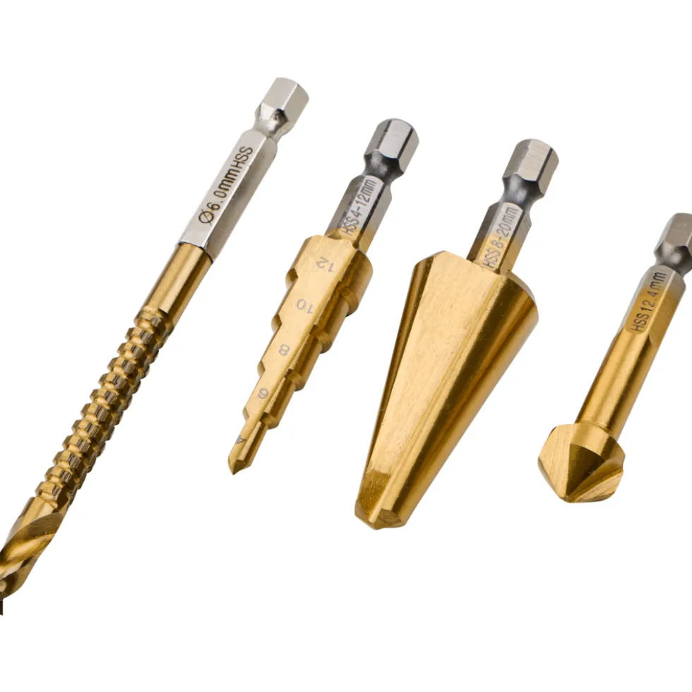HSS Bohrer Universalbohrer Set Titan Nitrid beschichtet