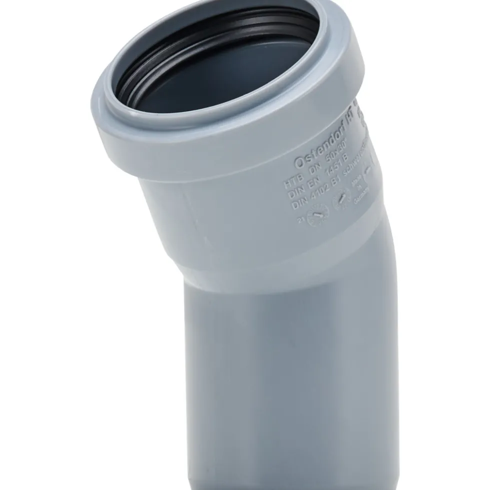 HTB-Abwasserbogen DN 50 mit 30° Winkel