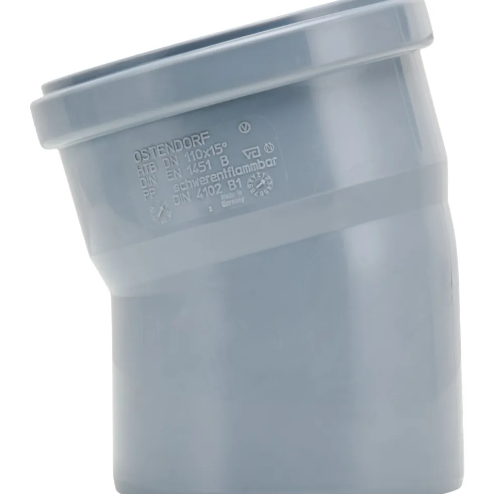 HTB-Abwasserbogen DN 110 mit 15° Winkel