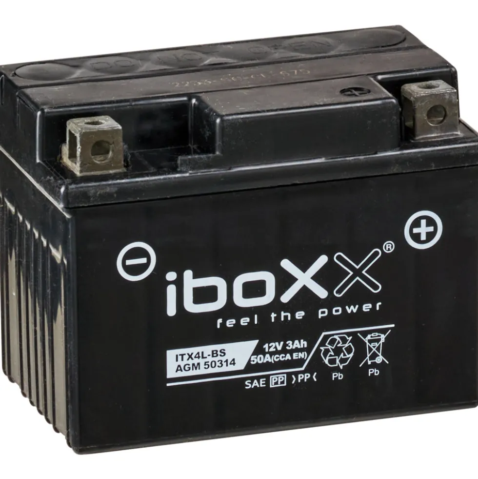 iboxx Motorradbatterie AGM 12V4Ah YTX5L-BS Starterbatterie Zweirad Batterie
