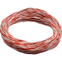 Installationsdraht 2 x 0,6mm² 20 m aus Kupfer mit PVC-Ummantelung in Rot-Weiß