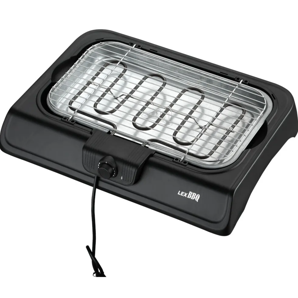 2in1 Tisch- und Standgrill elektrisch mit 2000 W in Schwarz