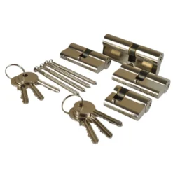 ISEO Schliesszylinder Set Gera 5900 4Stk. gleichschließend 6 Schlüssel