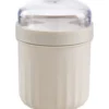 Joghurtbecher ca. 760 ml mit Gabel in Grau