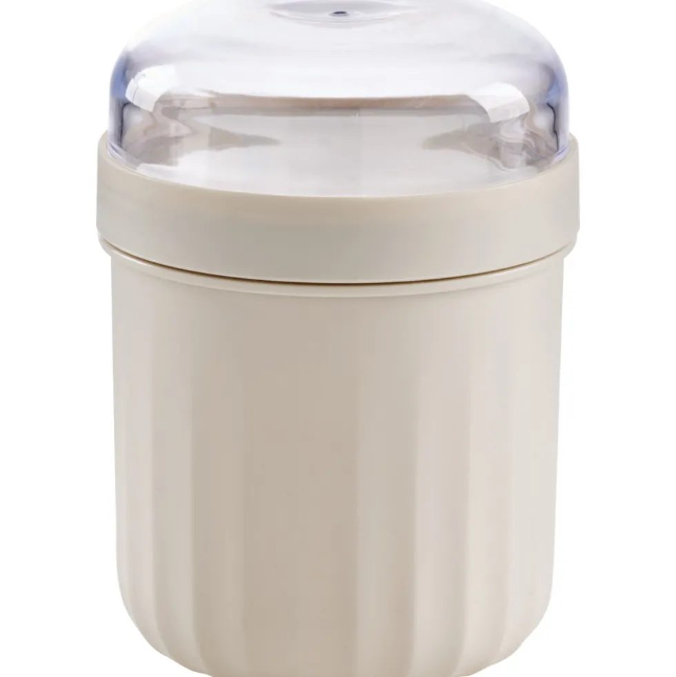 Joghurtbecher ca. 760 ml mit Gabel in Grau
