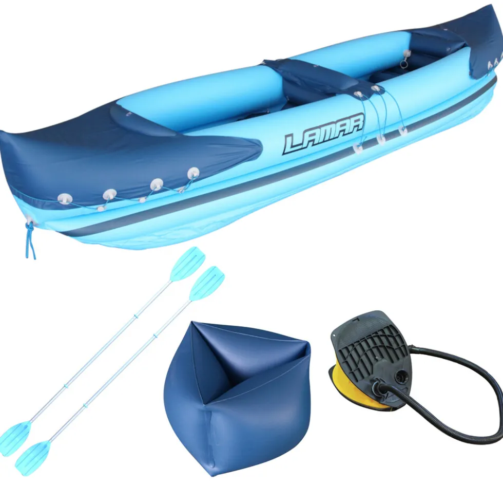 Kajak aufblasbar aus PVC mit Zubehör und Reparaturflicken - B-Ware