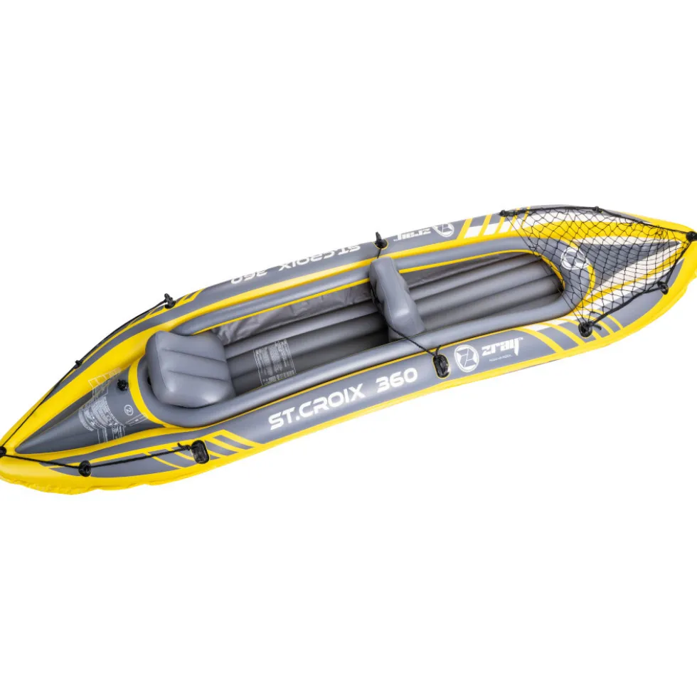 Kajak St. Croix aufblasbar für 2 Personen aus PVC mit Fußpumpe und Paddel - B-Ware