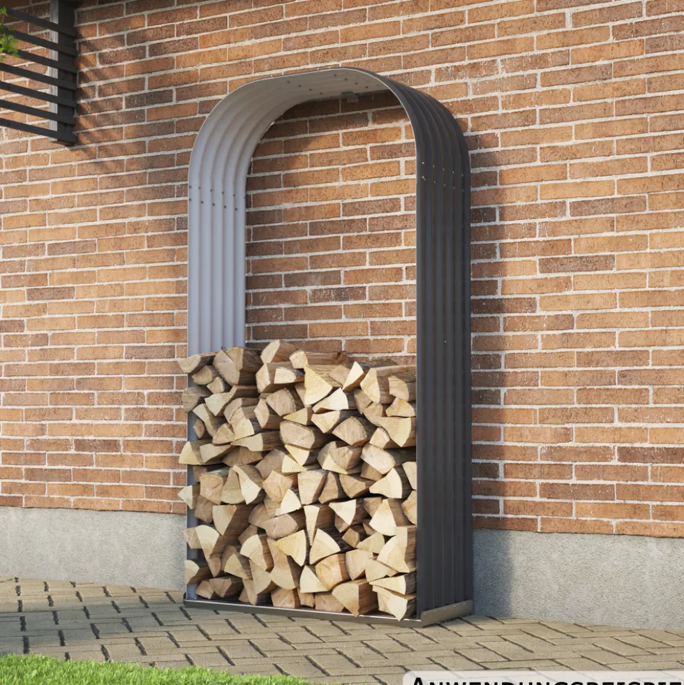 Kaminholzregal Lignum 99 x 40 x 200 cm granit