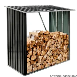 Kaminholzregal 154x83x157 cm aus verzinktem Stahl