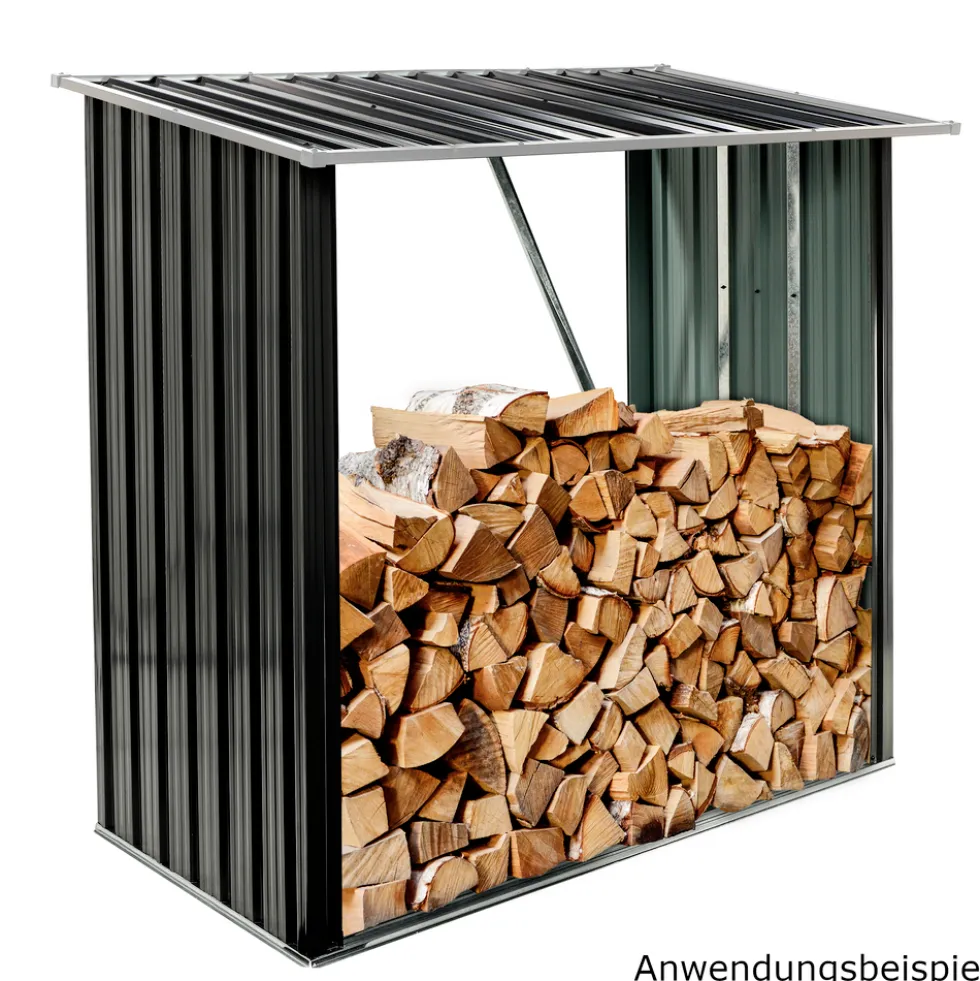 Kaminholzregal 154x83x157 cm aus verzinktem Stahl