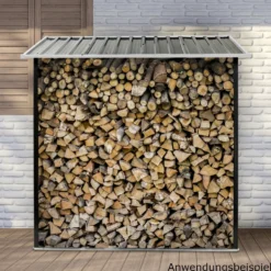 Kaminholzregal 154x83x157 cm aus verzinktem Stahl