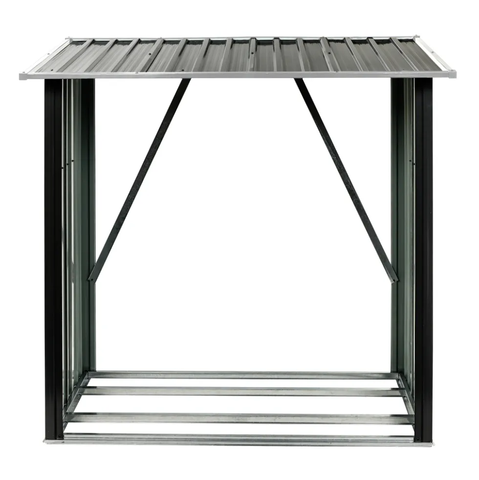 Kaminholzregal 154x83x157 cm aus verzinktem Stahl