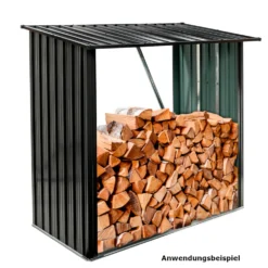 Kaminholzregal 154x83x157 cm aus verzinktem Stahl