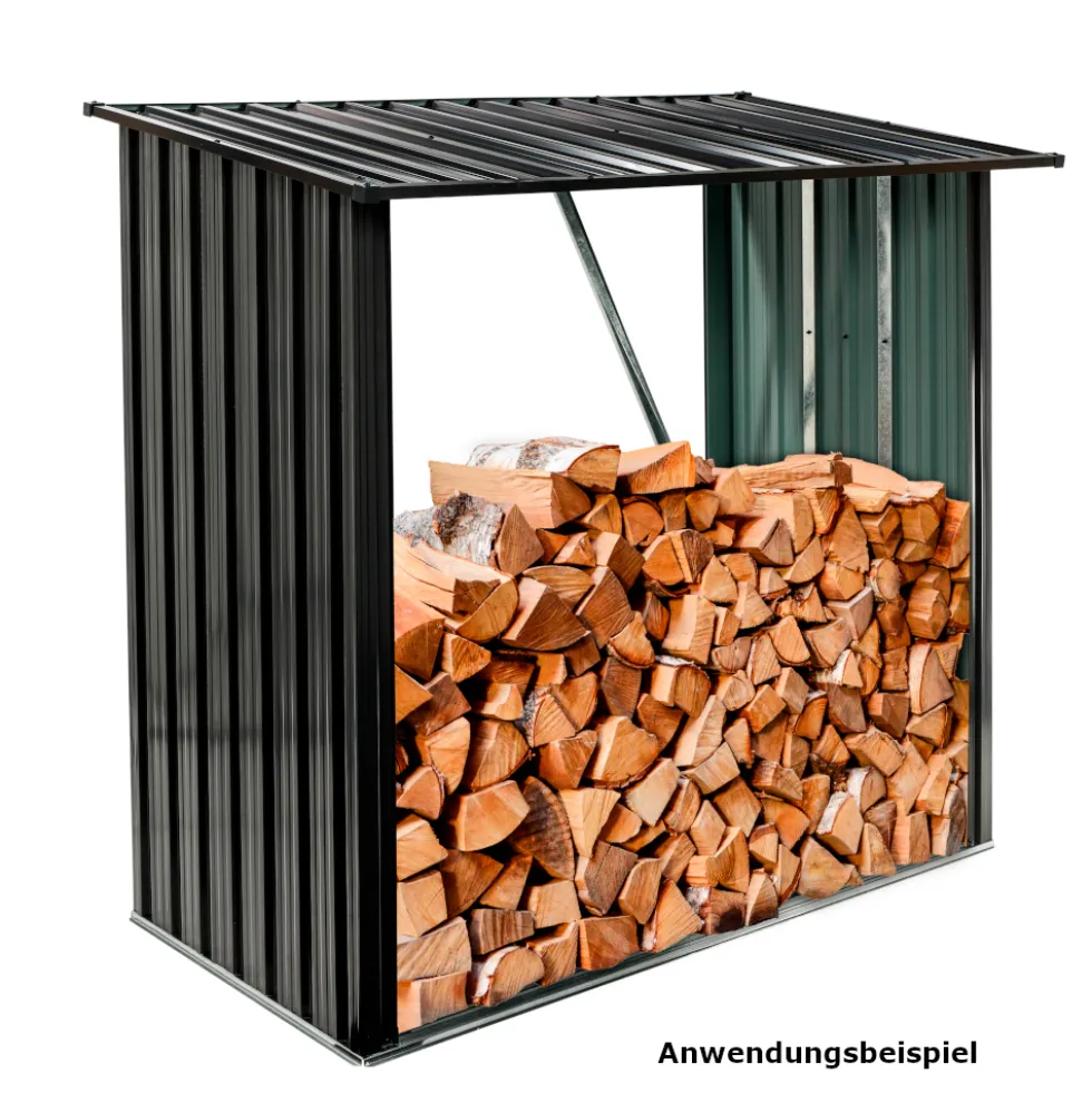 Kaminholzregal 154x83x157 cm aus verzinktem Stahl