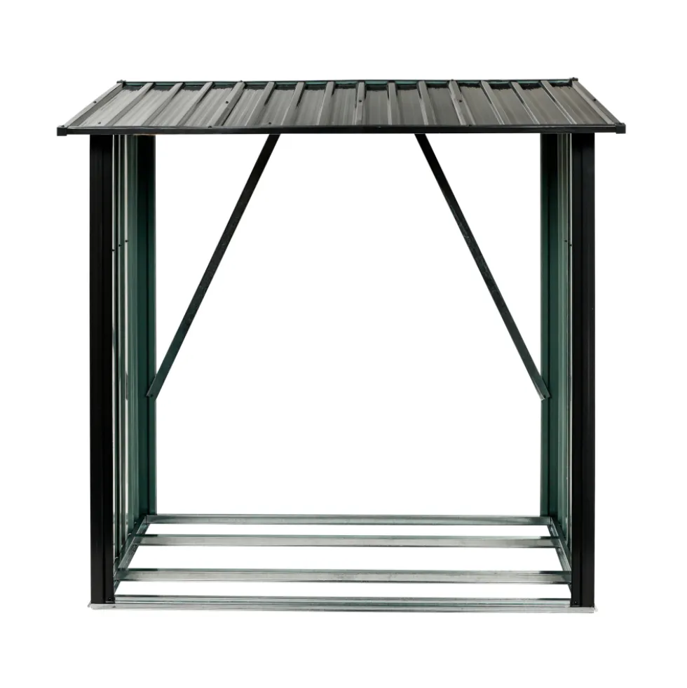 Kaminholzregal 154x83x157 cm aus verzinktem Stahl