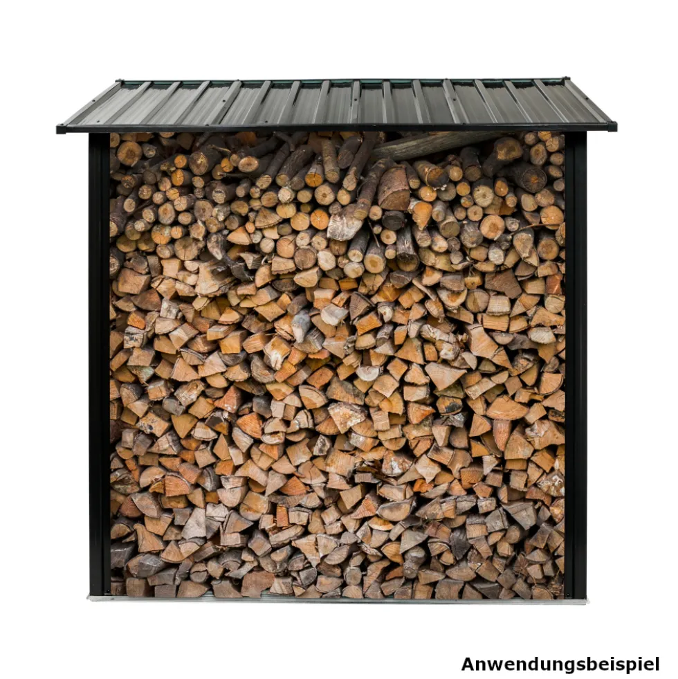 Kaminholzregal 154x83x157 cm aus verzinktem Stahl