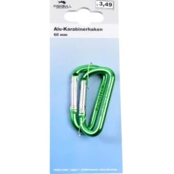 Karabiner 12 x 60 mm Alu 2 Stück grün