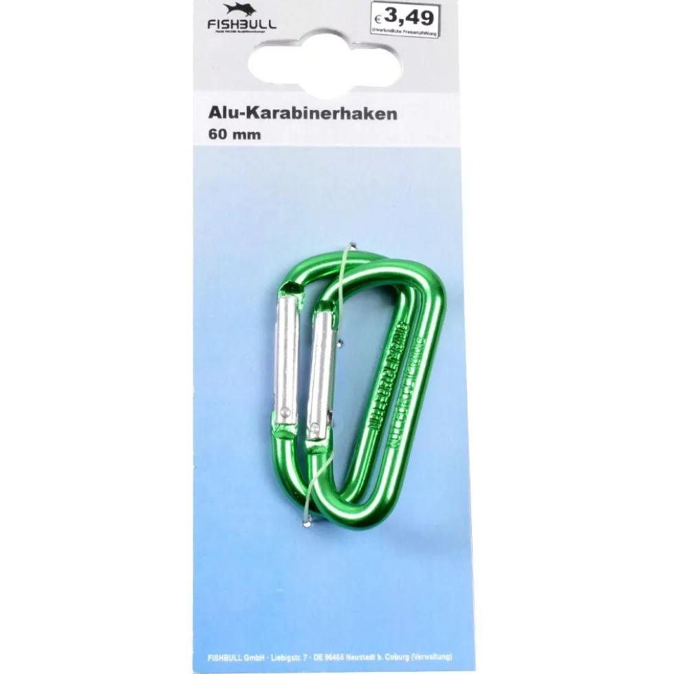 Karabiner 12 x 60 mm Alu 2 Stück grün