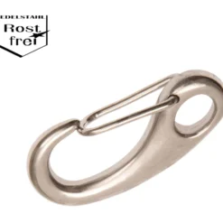 Karabiner 50 x 24 mm, oval, Edelstahl