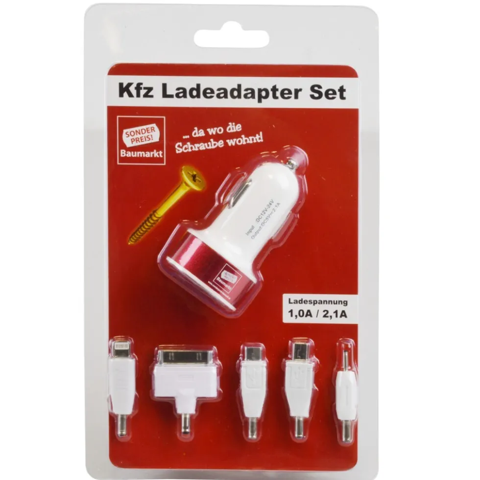 KFZ-Ladeadapter Set 7 teilig 12 V