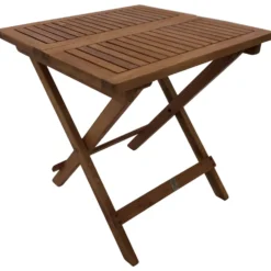 Klapp-Beistelltisch 50 x 50 x 50 cm Eukalyptus geölt