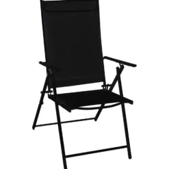 Klappsessel 4er-Set aus Stahl, anthrazit