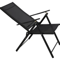 Klappsessel 4er-Set aus Stahl, anthrazit