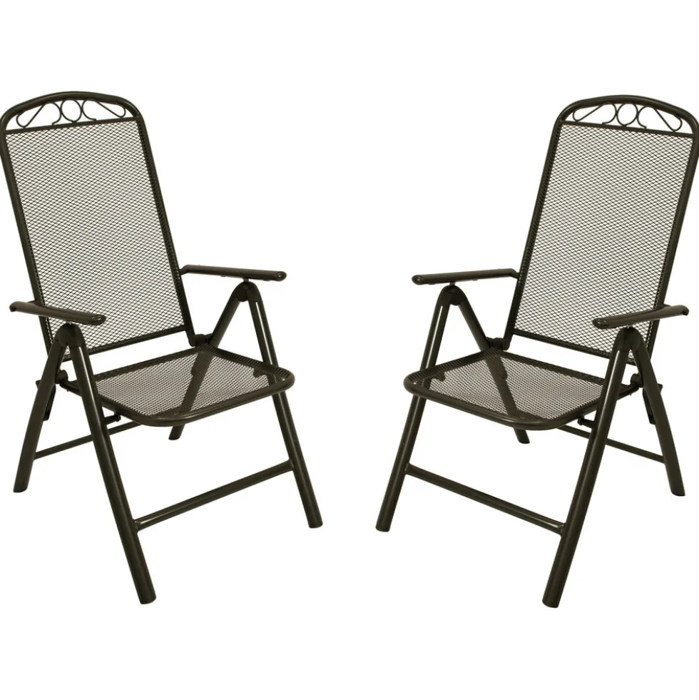 Klappsessel Hochlehner 2er Set 60 x 68 x 112 cm