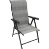 Klappsessel Stahl Schwarz und Polyrattan Grau