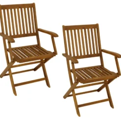 Klappstuhl-Set BENITA, 2-teilig, Akazienholz geölt