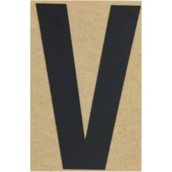 Klebebuchstabe V 100 mm schwarz