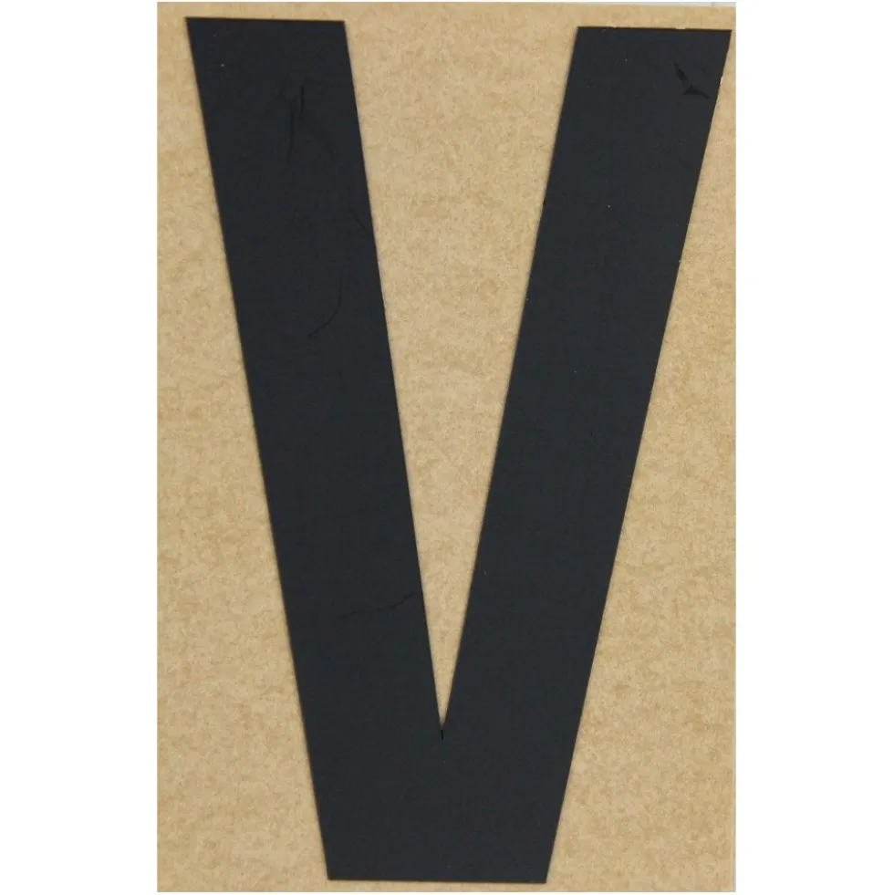 Klebebuchstabe V 100 mm schwarz