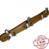 Kleiderhaken Eiche mit matten Haken B-Ware