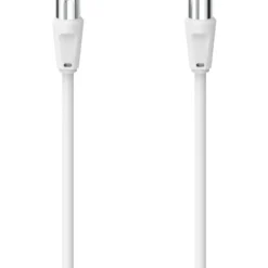Koax-Anschlusskabel Stecker-Kupplung 90db 1,5m, weiß