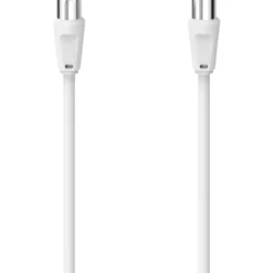 Koax-Anschlusskabel Stecker-Kupplung 90db 1,5m, weiß