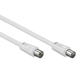 Koaxial Antennenkabel 80dB 5m in Weiß