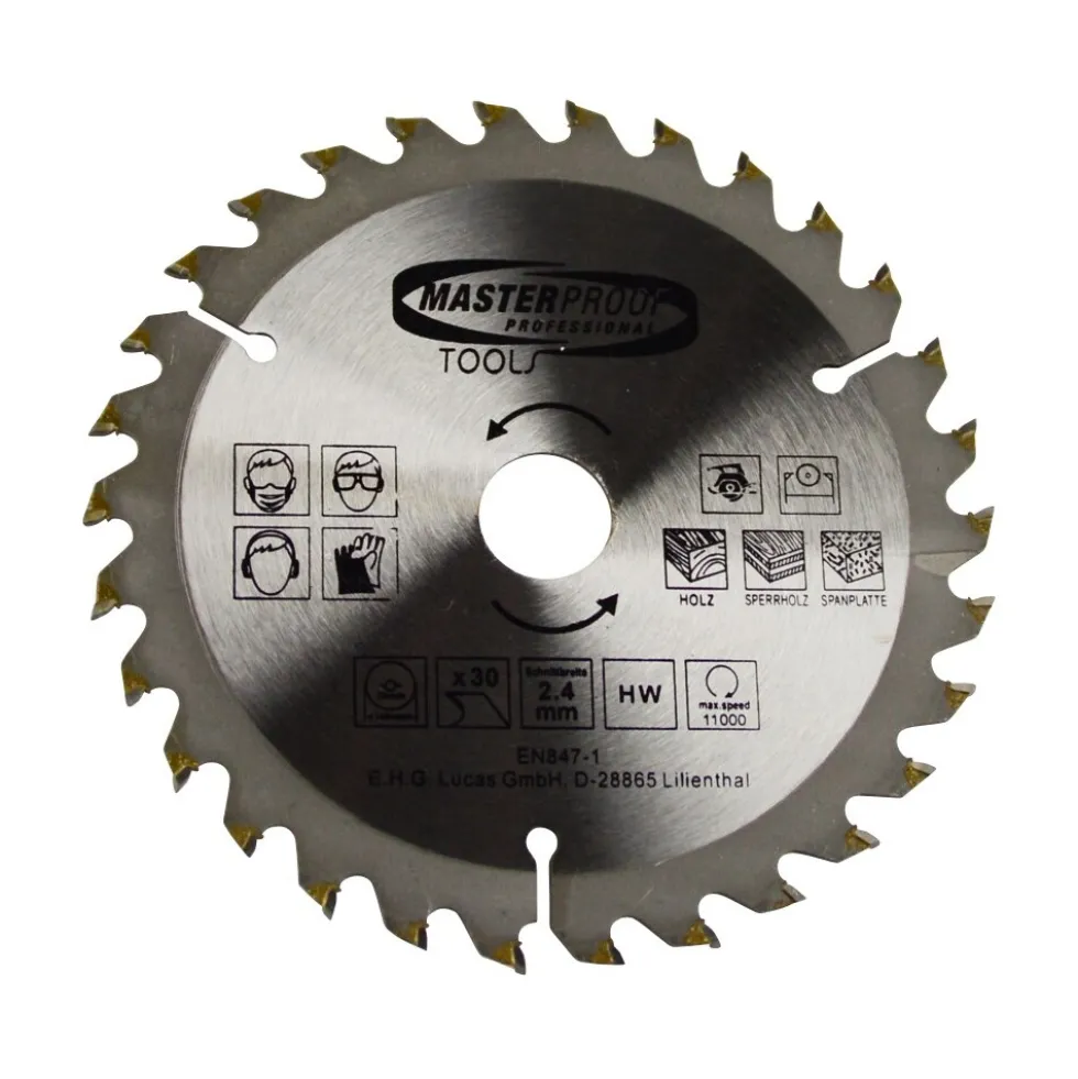 Kreissägeblatt Ø 140 mm mit 30 gehärteten Zähnen
