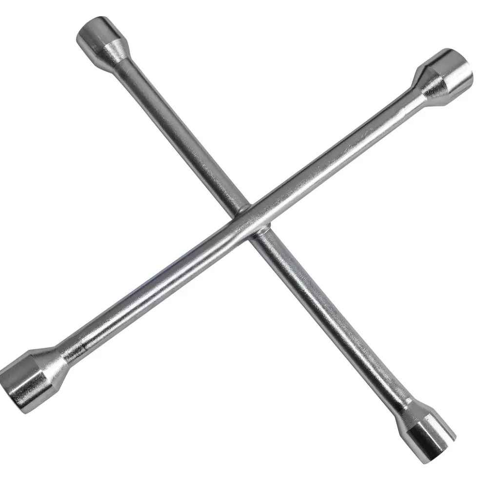 Kreuzschlüssel aus Stahl, silber